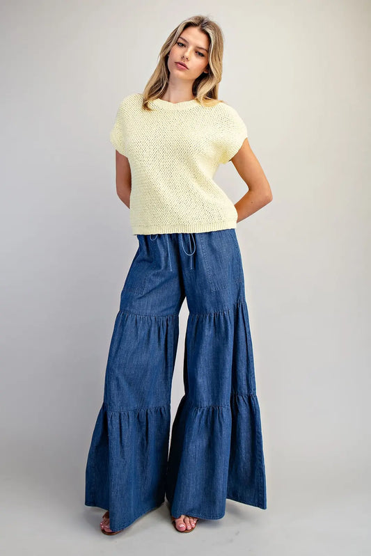 Tonia Cap Sleeve Knit Top