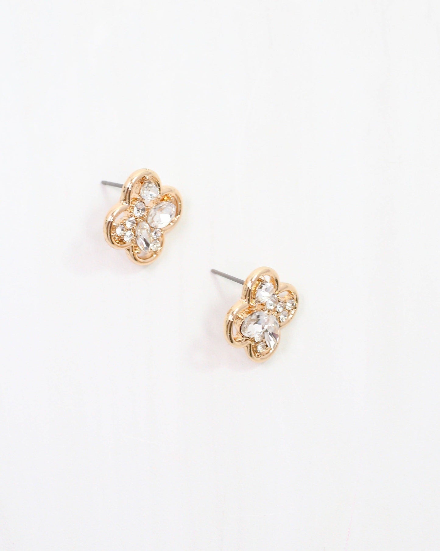 Coronado Clover Cluster Stud Clear