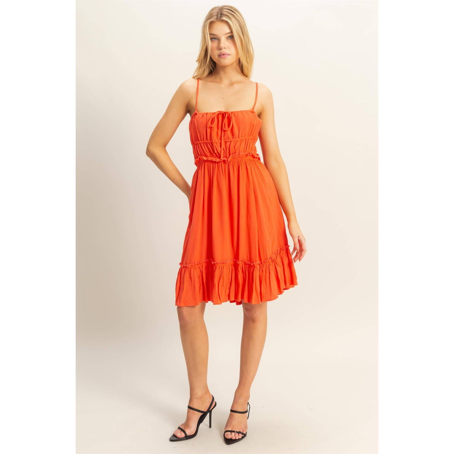 The Alli Dress -Spaghetti Strap Swing Mini Dress