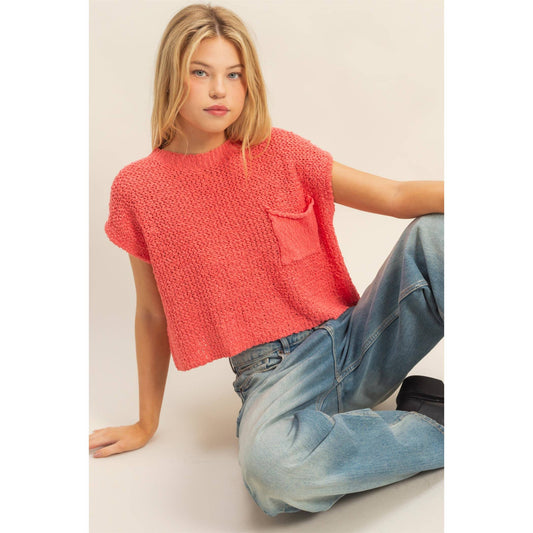 Pocket Detail Sweater Top
