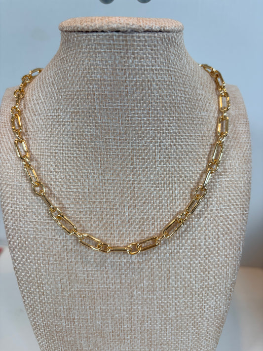 Paperclip Necklace - Gold Dipped