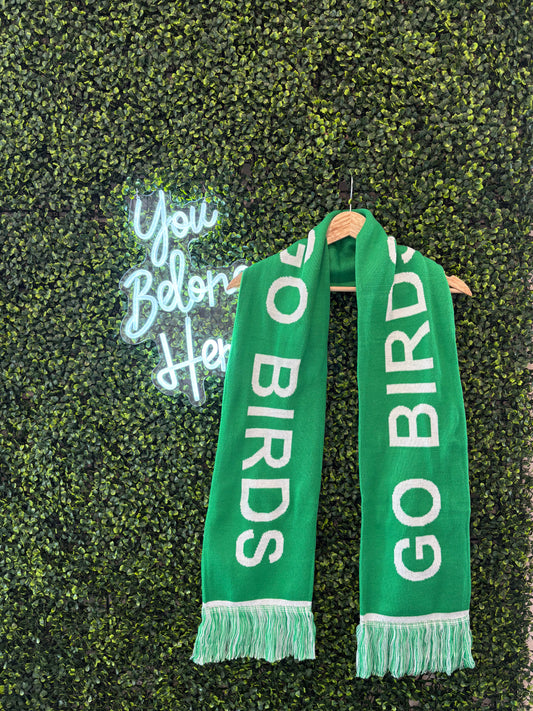 "Go Birds" Fringe Scarf