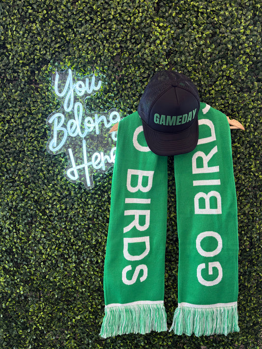 "Go Birds" Fringe Scarf