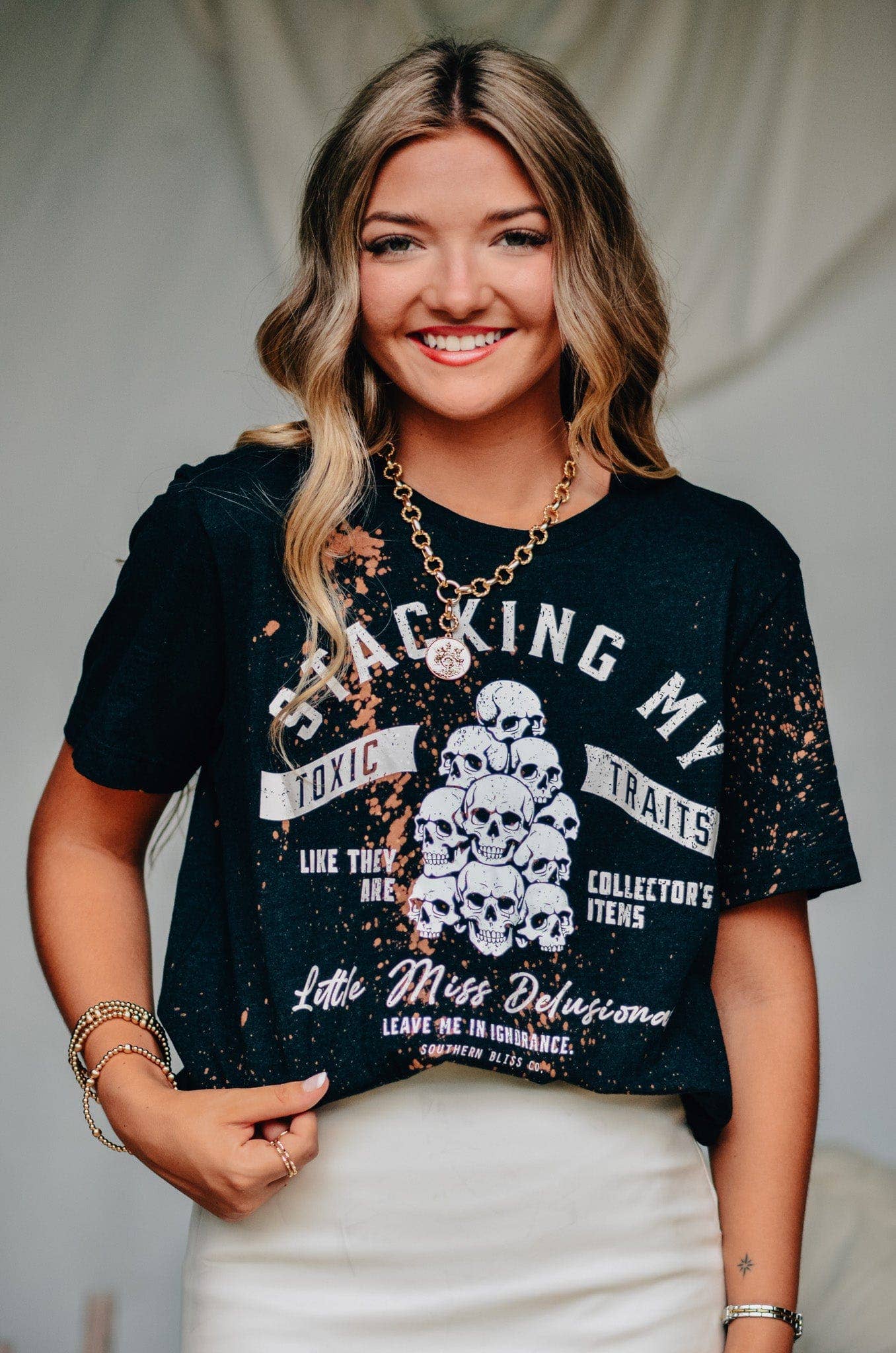 Southern Bliss Co. - Toxic Traits Bleached Tee