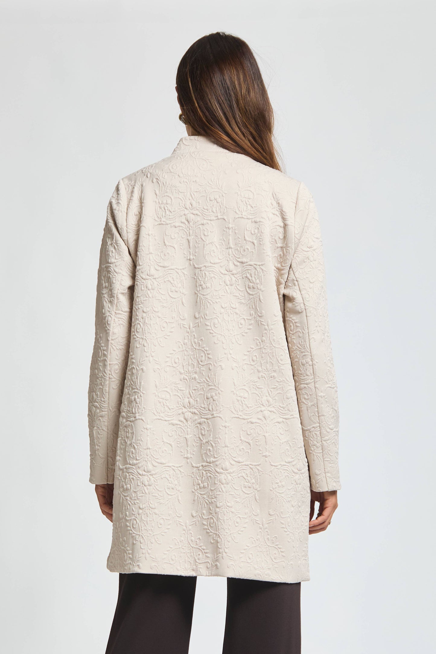 Jacquard Midi Coat