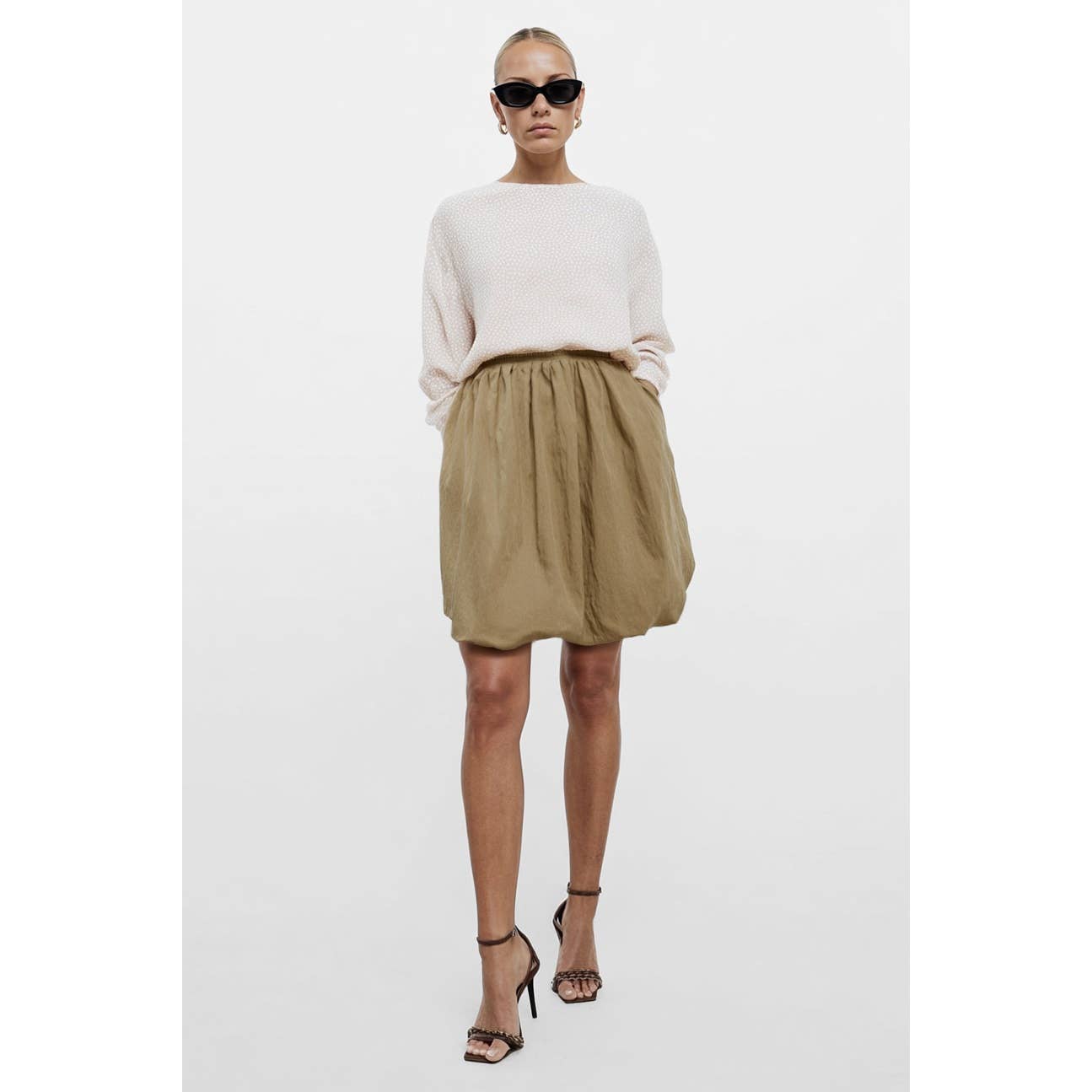 Bubble Skirt Elastic Waistband - ZEBRA