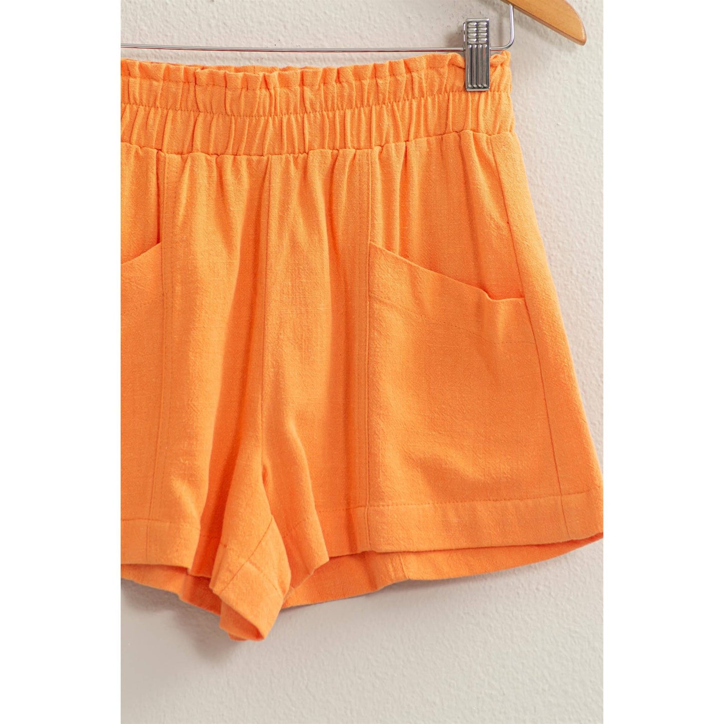 ALL TIME FUN HIGH WAIST LINEN SHORTS