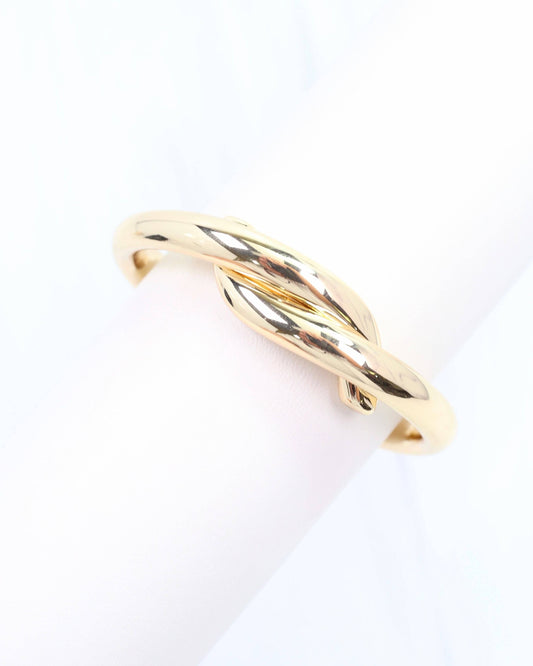Alana Twist Hinged Bracelet Gold