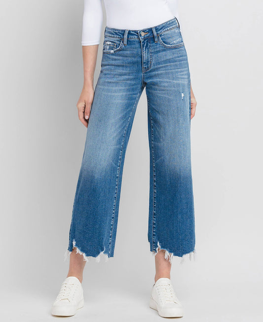 Flying Monkey - Delightful High Rise scrip Wide Leg Jean