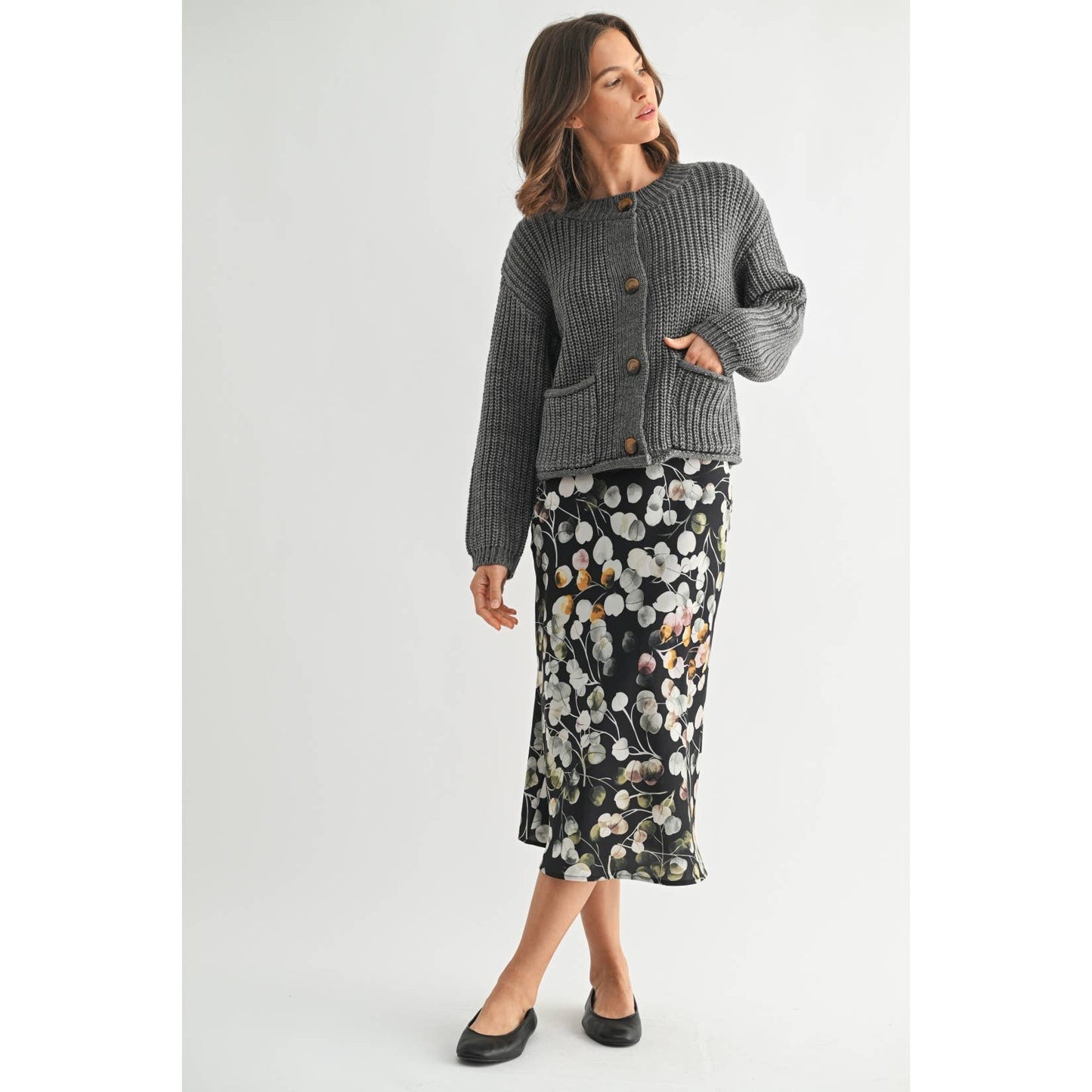 CHUNKY KNIT SWEATER CARDIGAN