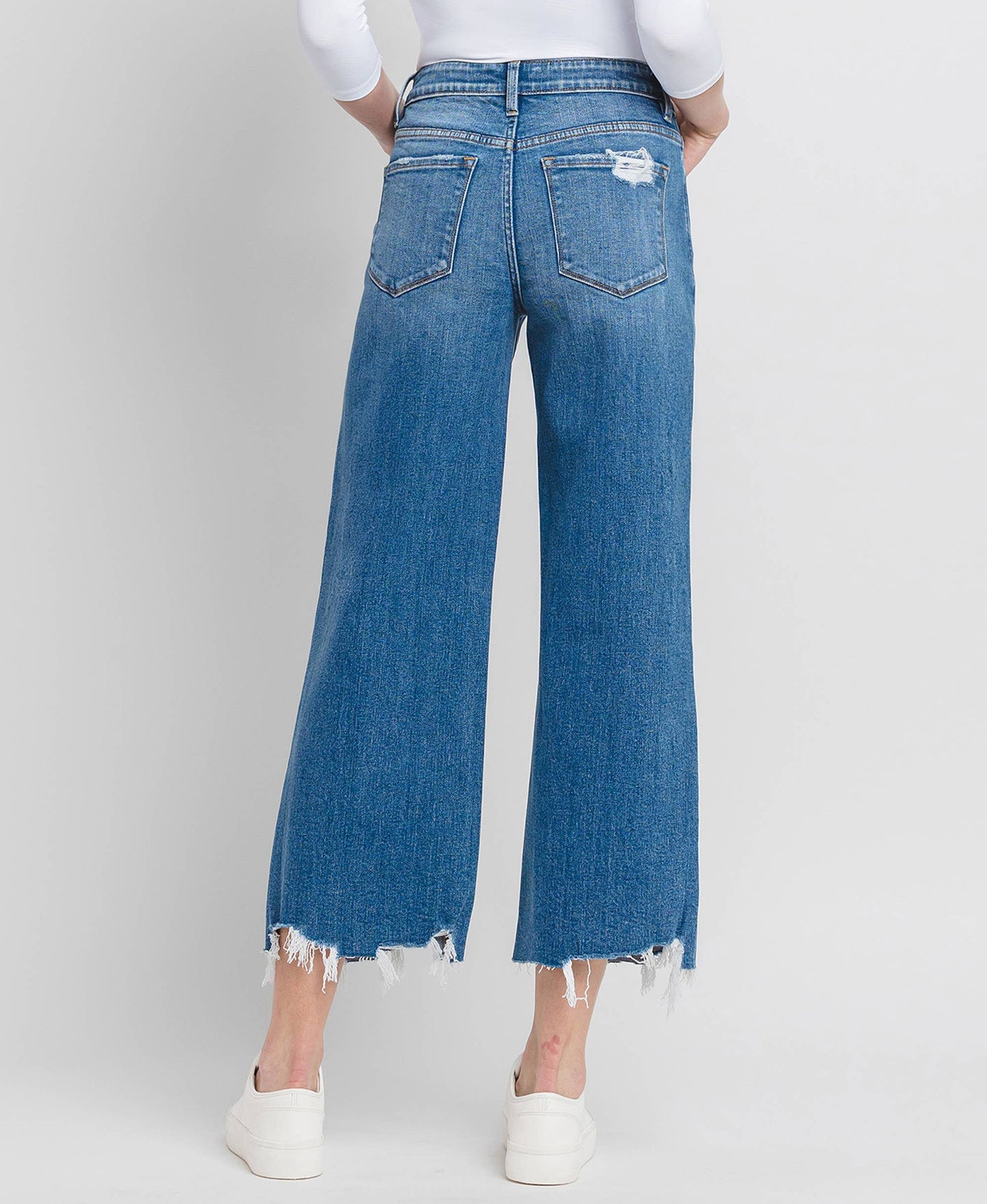 Flying Monkey - Delightful High Rise scrip Wide Leg Jean