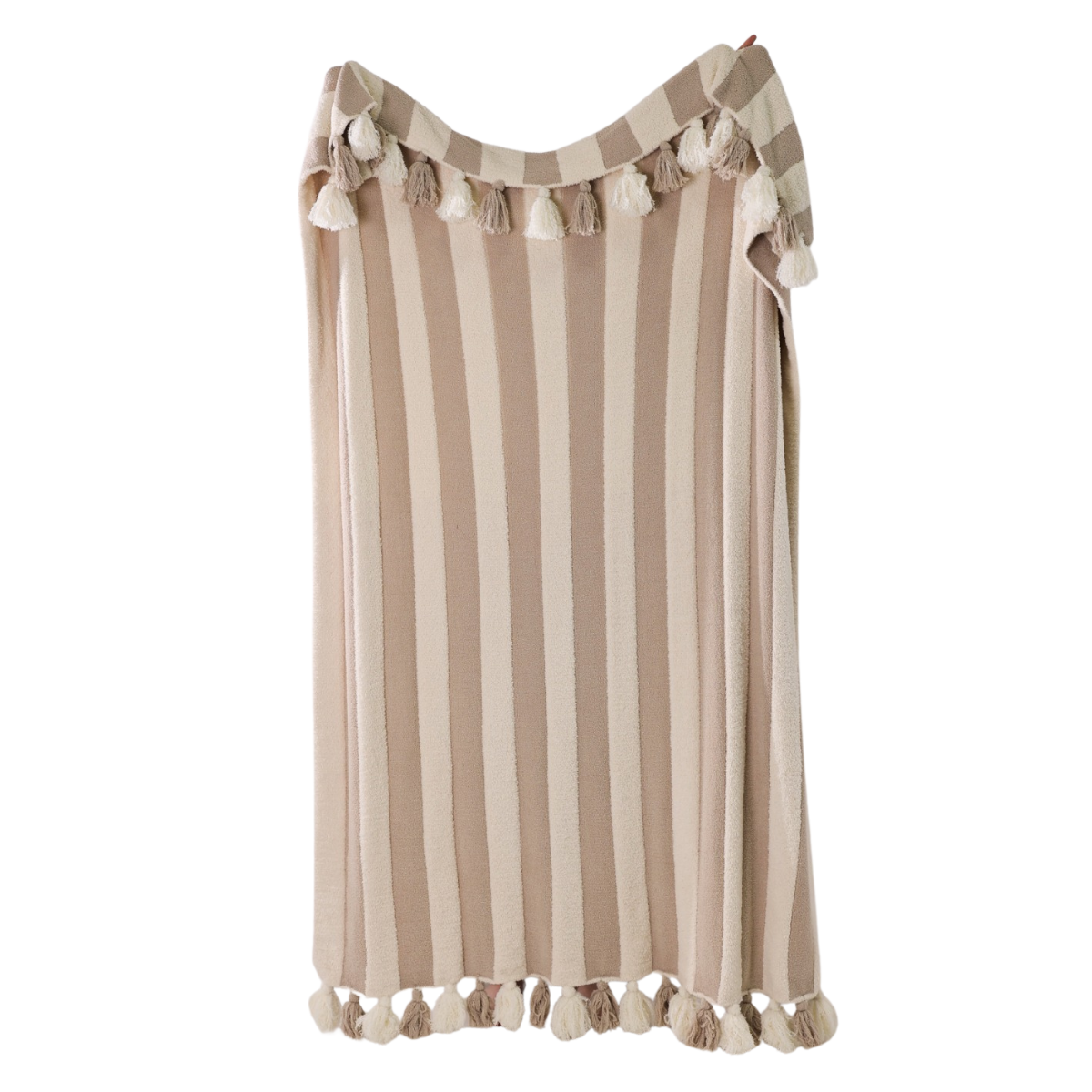 Striped Luxe Home Blanket with Tassels