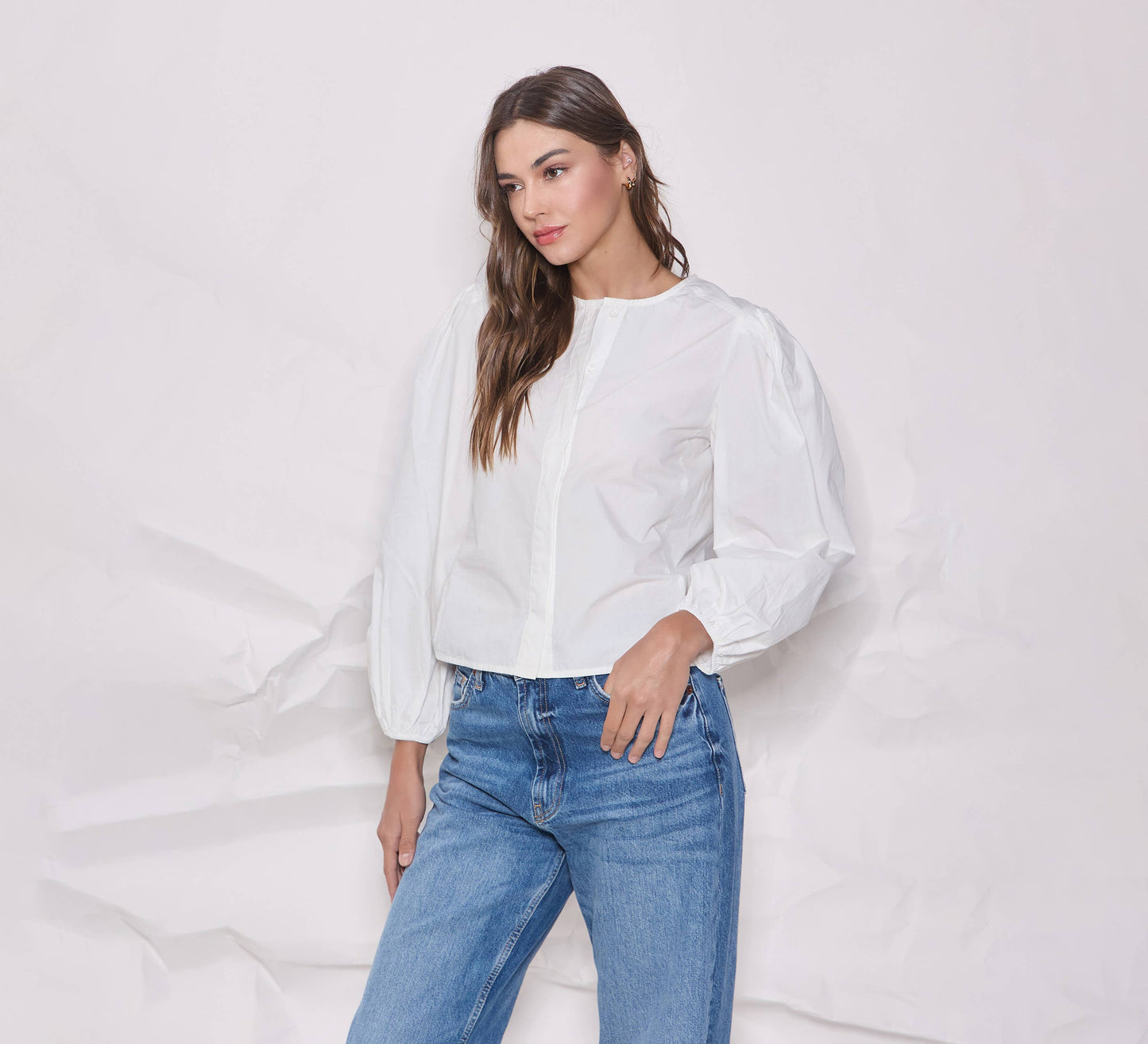 Volume Sleeve Blouse