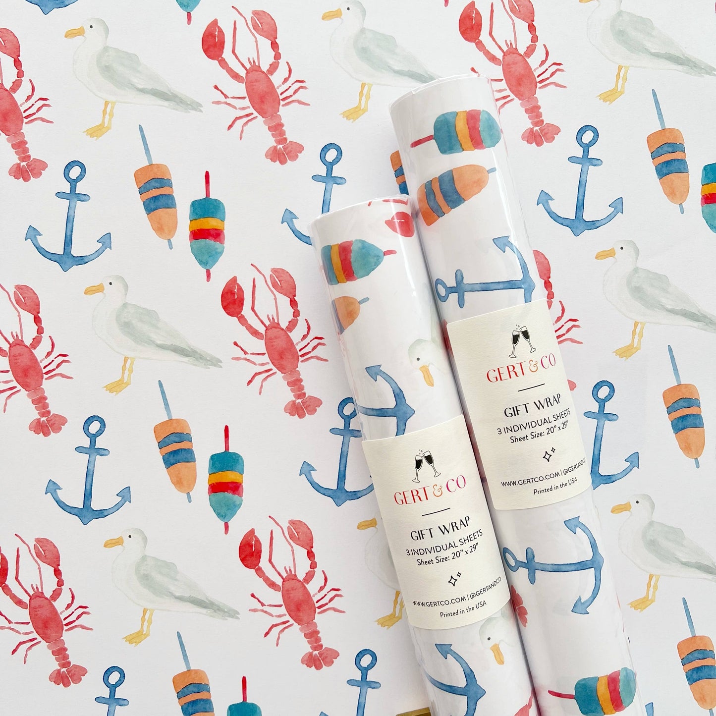 Gert & Co - Coastal Gift Wrap | Maine Lobster Gift Wrap