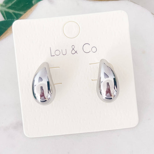 Silver Bubble Drop Earring