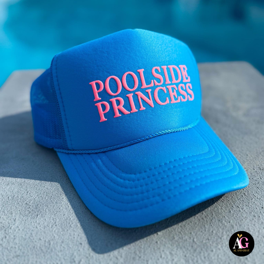 Poolside Princess Trucker Hat by Al + Gray