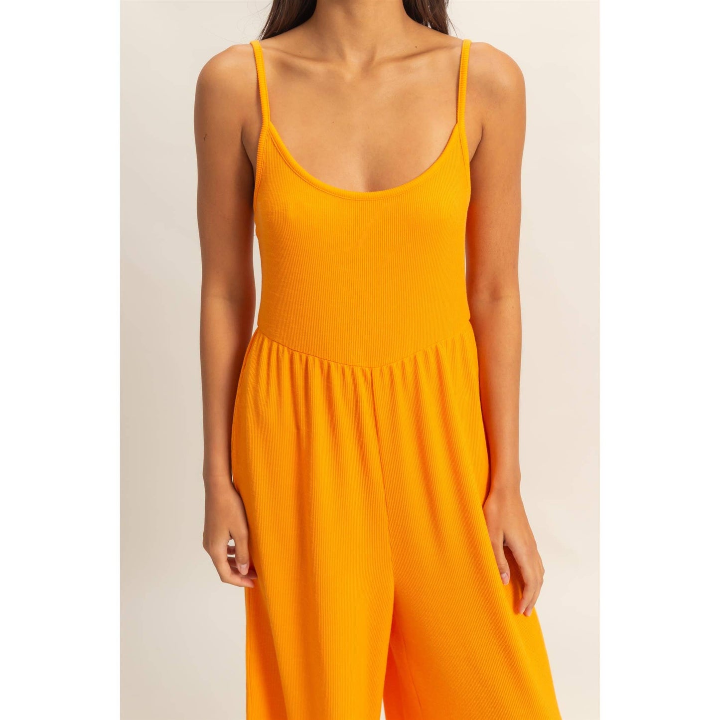 Scoop Neck Sleeveless Wide Leg Jumpsuit