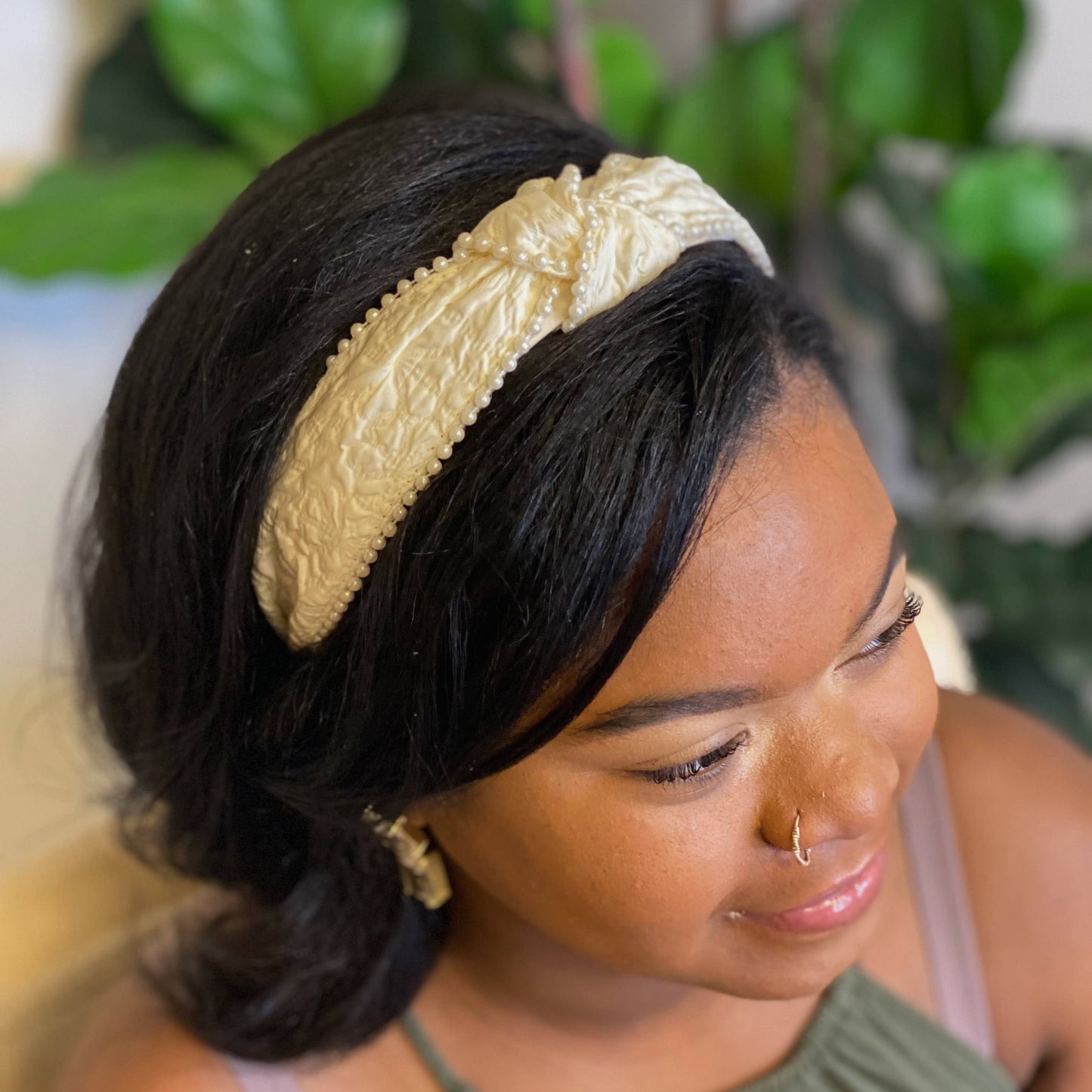 Knot Pearl Embellished Headband