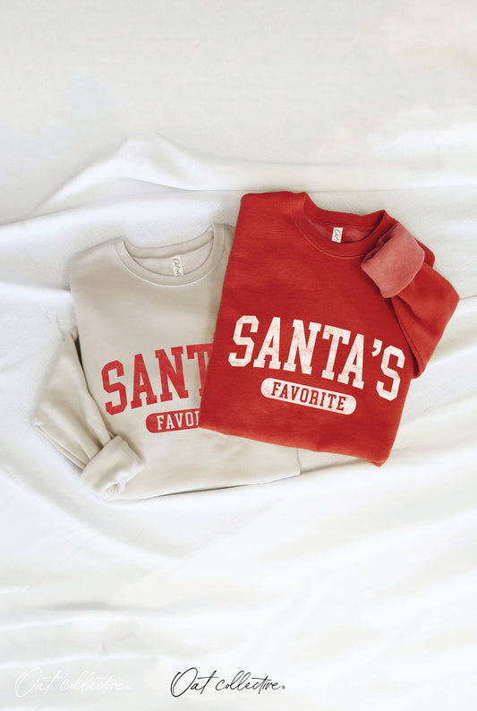 SANTA'S FAVORITE Graphic Sweatshirt