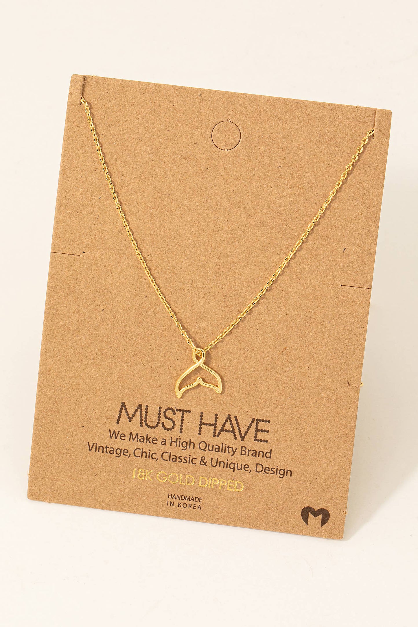 Whale Tale Pendant Necklace