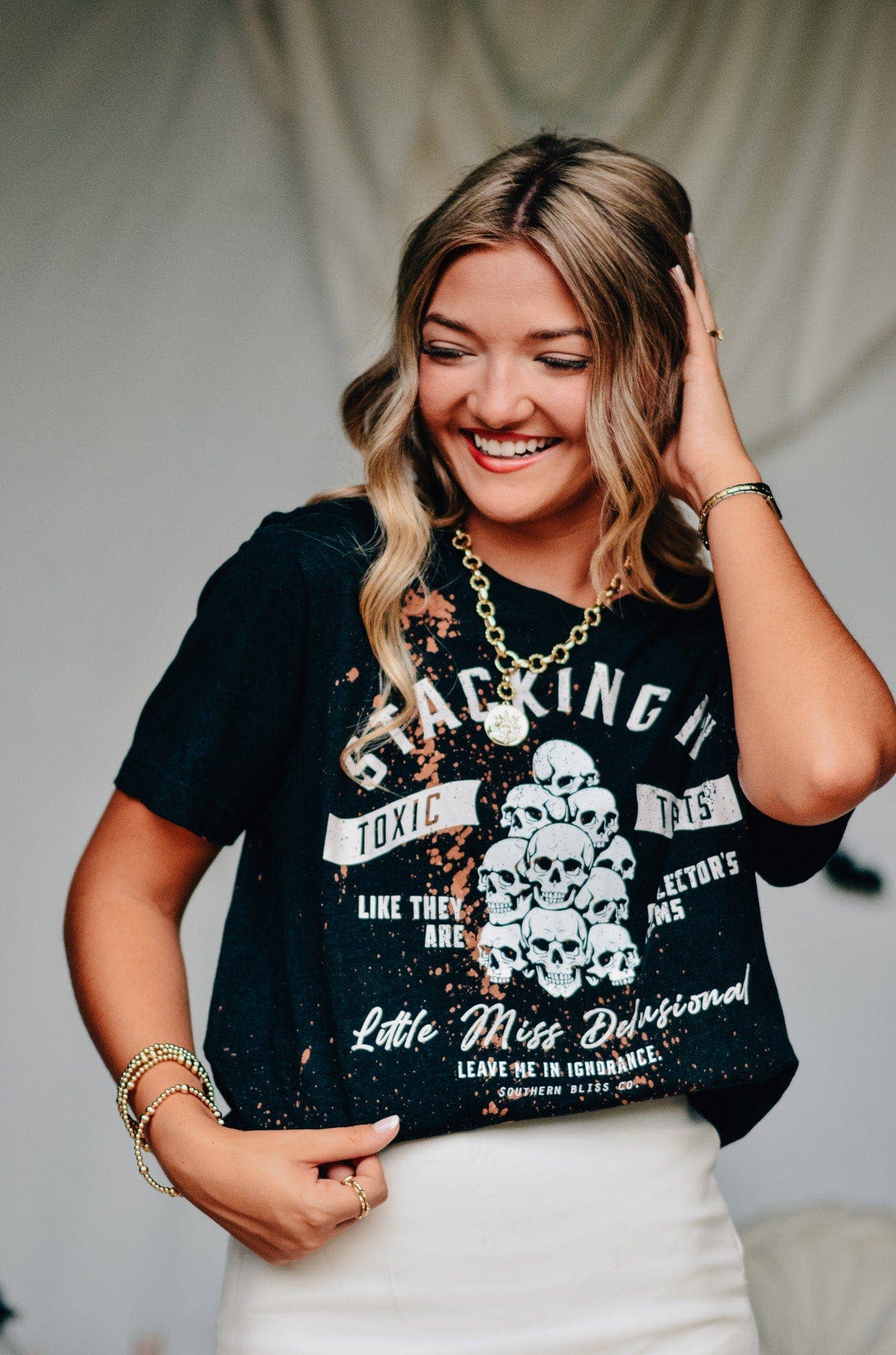 Southern Bliss Co. - Toxic Traits Bleached Tee