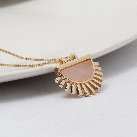 Stone Fan Necklace