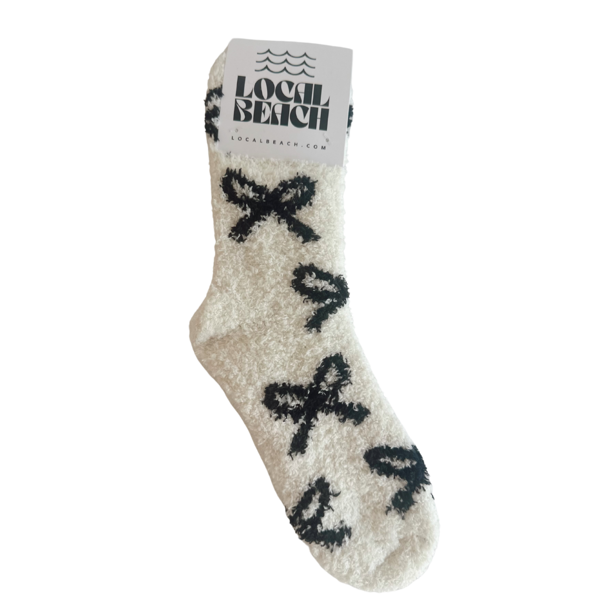 Local Beach Bow Cozy Socks