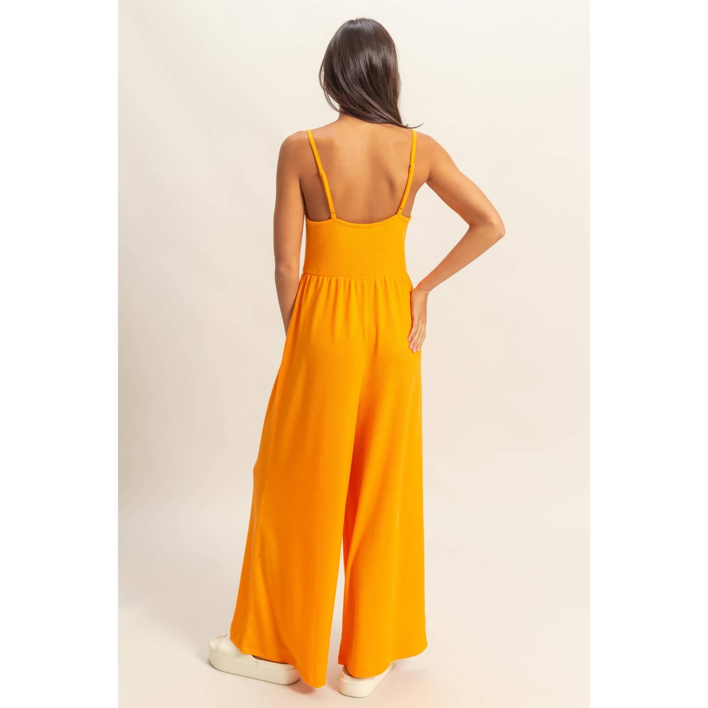 Scoop Neck Sleeveless Wide Leg Jumpsuit
