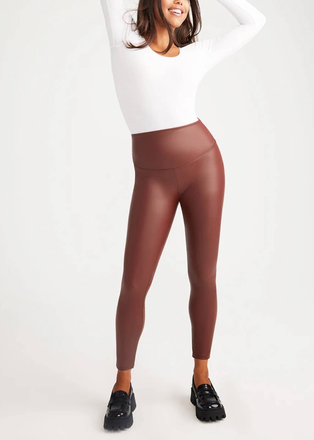 Faux Leather Shaping Legging