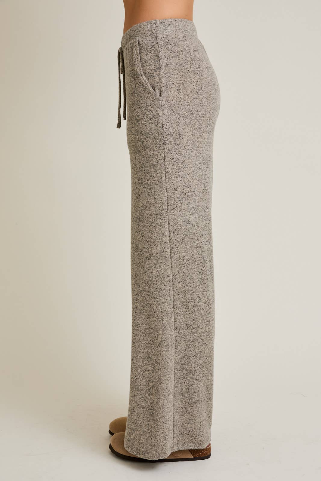 Wide Leg Rib Pant - Travel Collection