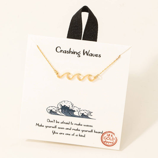 Crashing Waves Pendant Necklace