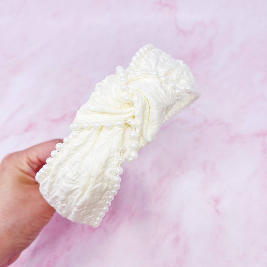 Knot Pearl Embellished Headband