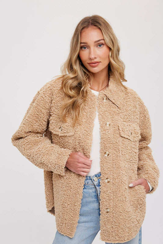 BOUCLE WOVEN SHACKET