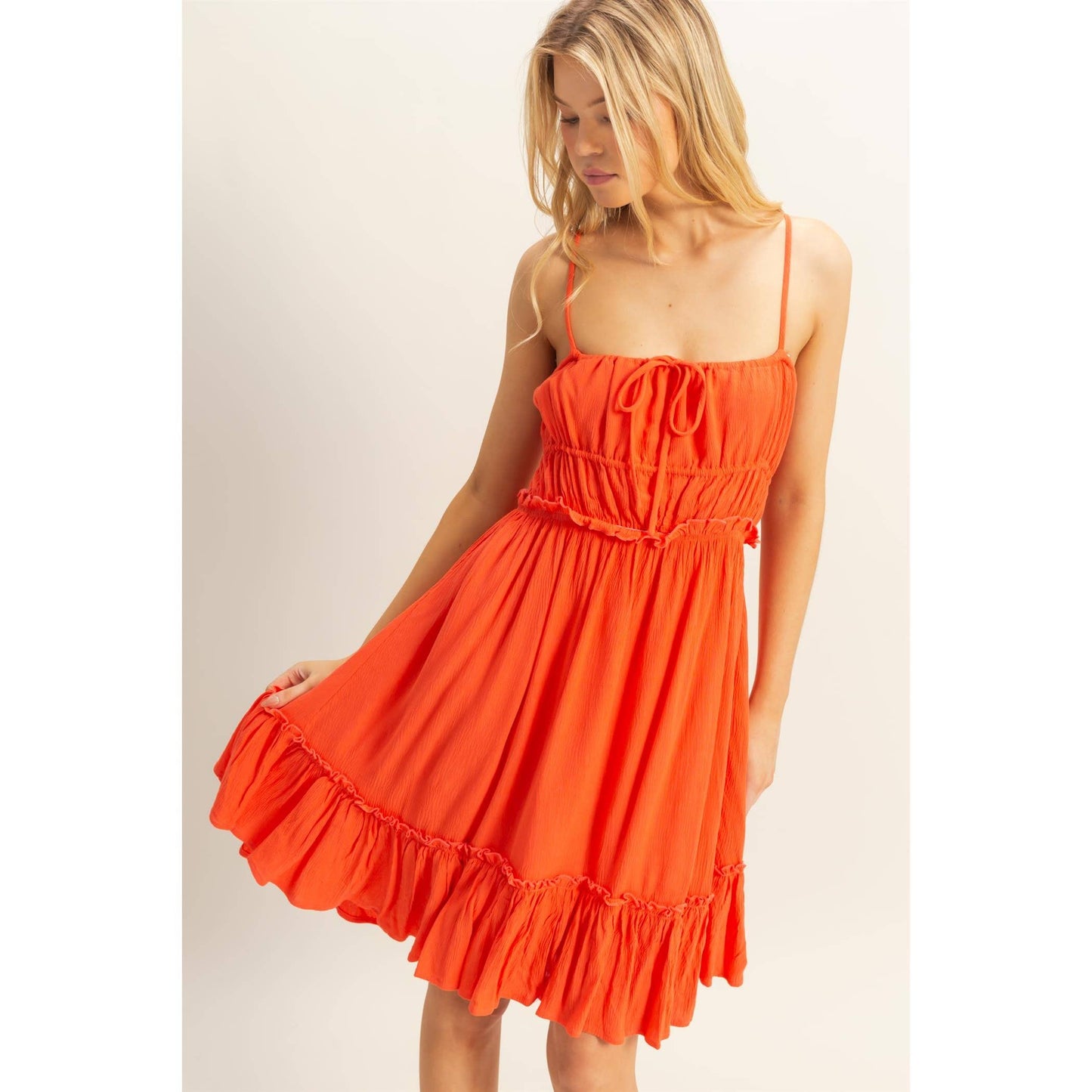 The Alli Dress -Spaghetti Strap Swing Mini Dress