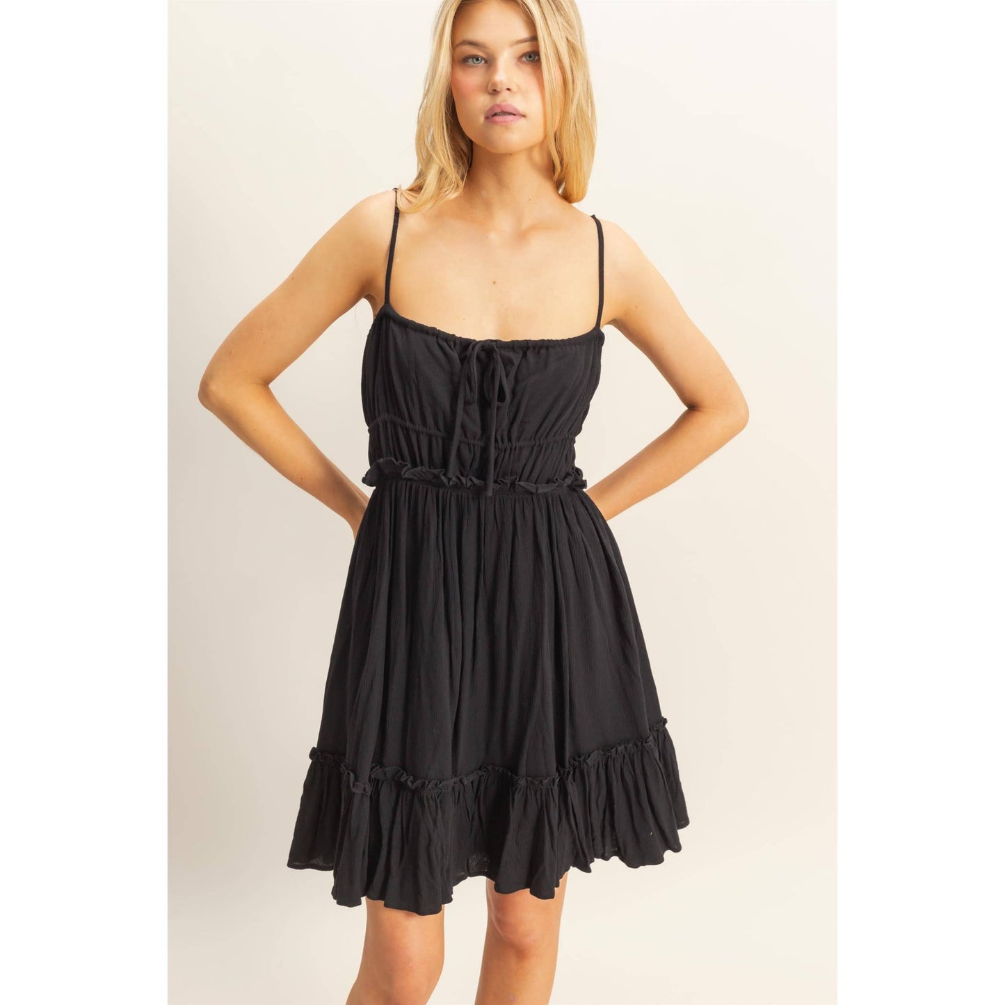 The Alli Dress -Spaghetti Strap Swing Mini Dress