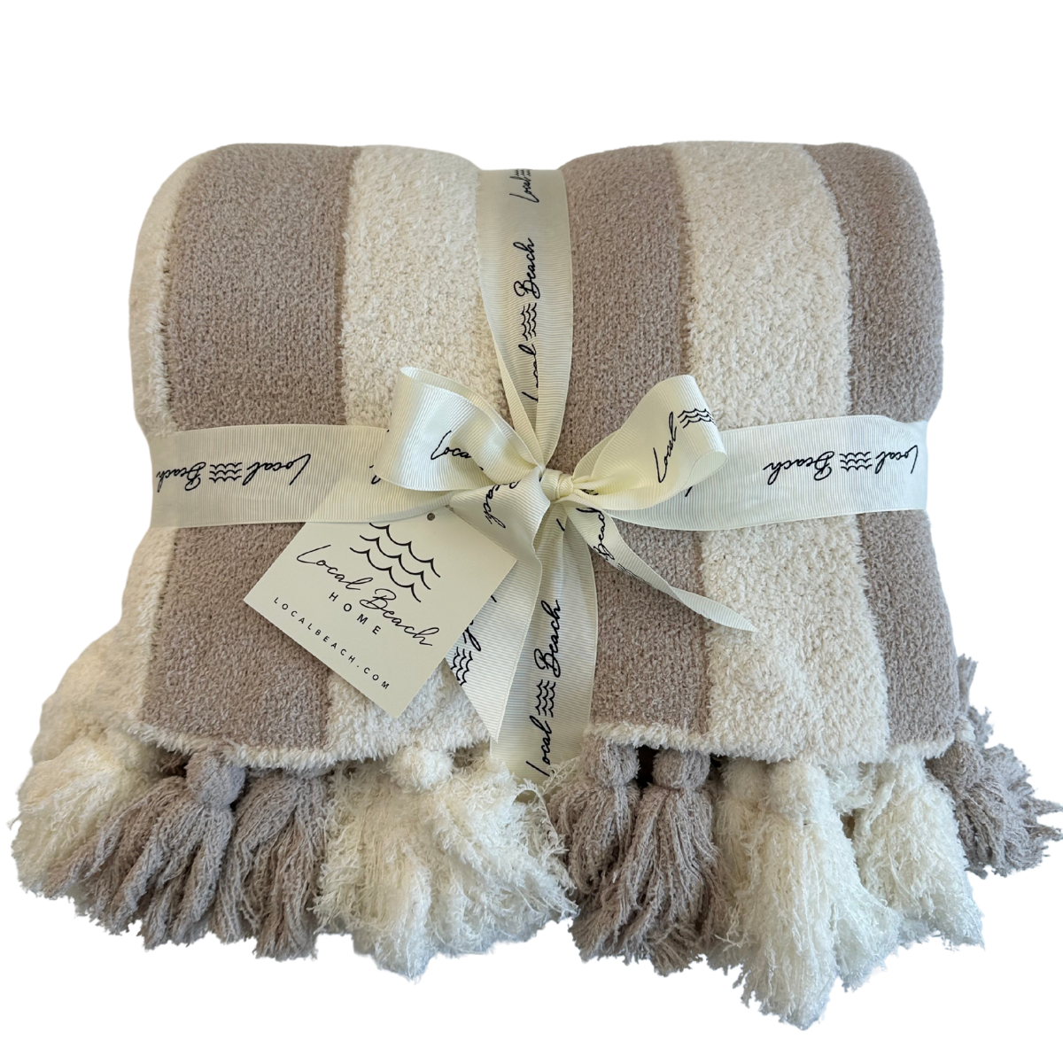 Striped Luxe Home Blanket with Tassels