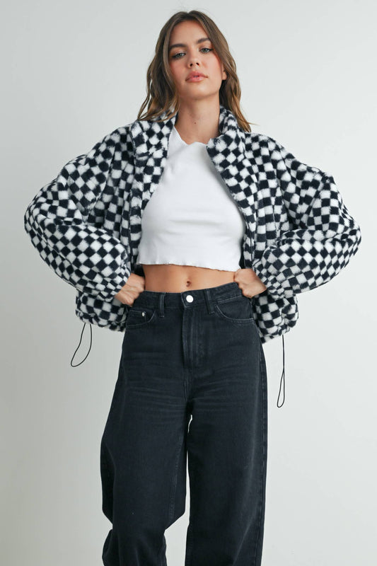 Teddy Checker Jacket