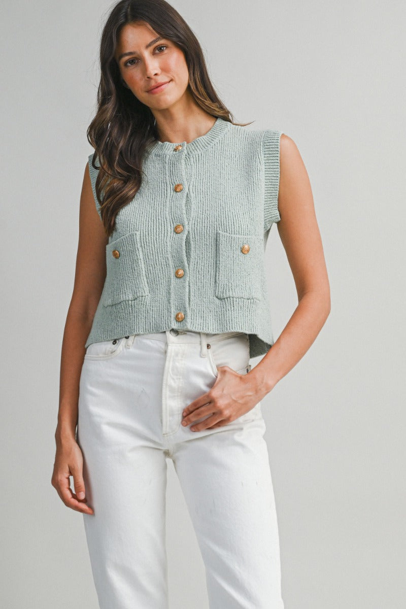 Jasmine Short Sleeve Sweater Vest