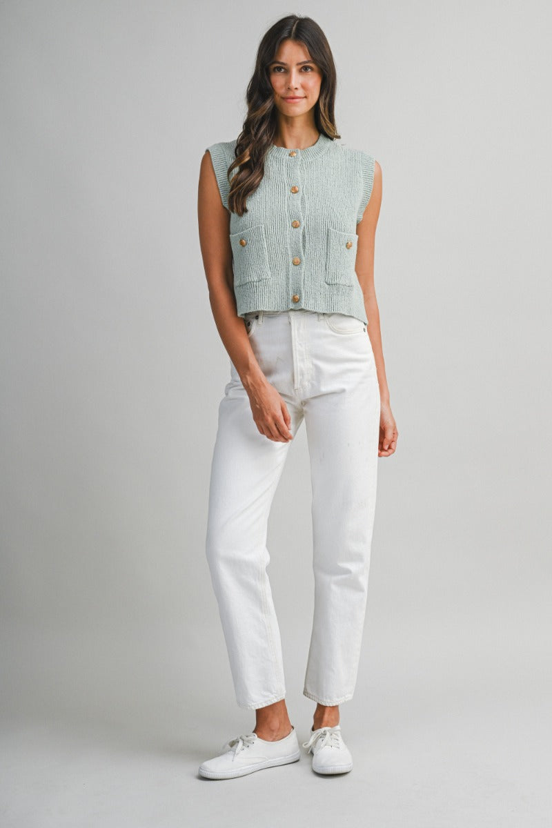 Jasmine Short Sleeve Sweater Vest