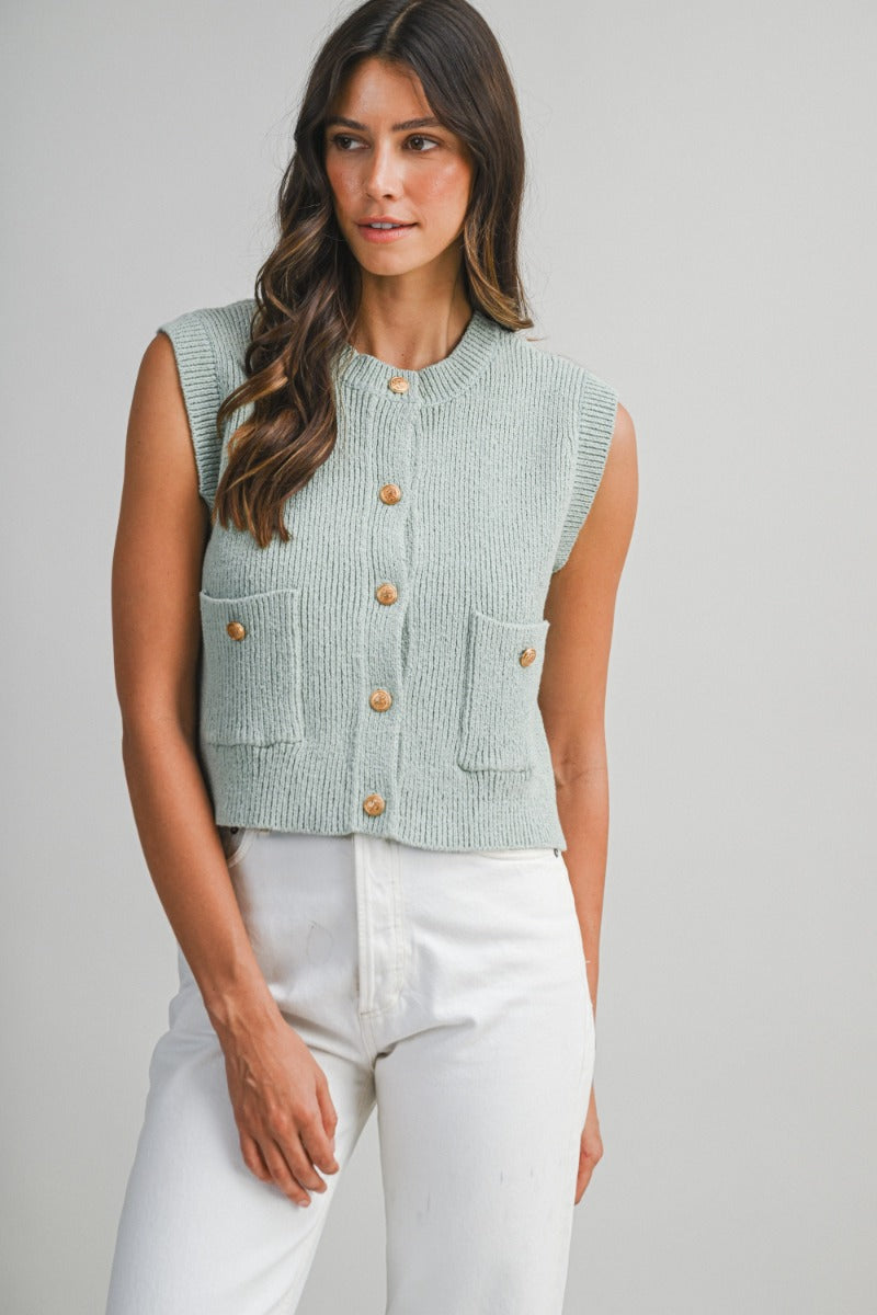 Jasmine Short Sleeve Sweater Vest