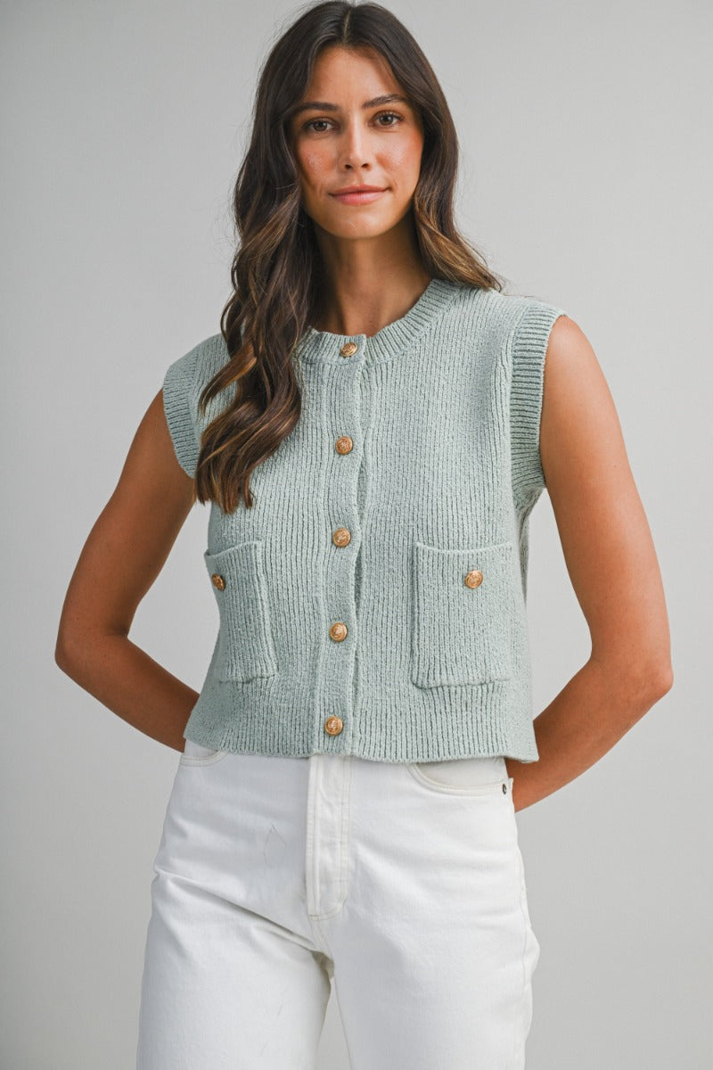 Jasmine Short Sleeve Sweater Vest