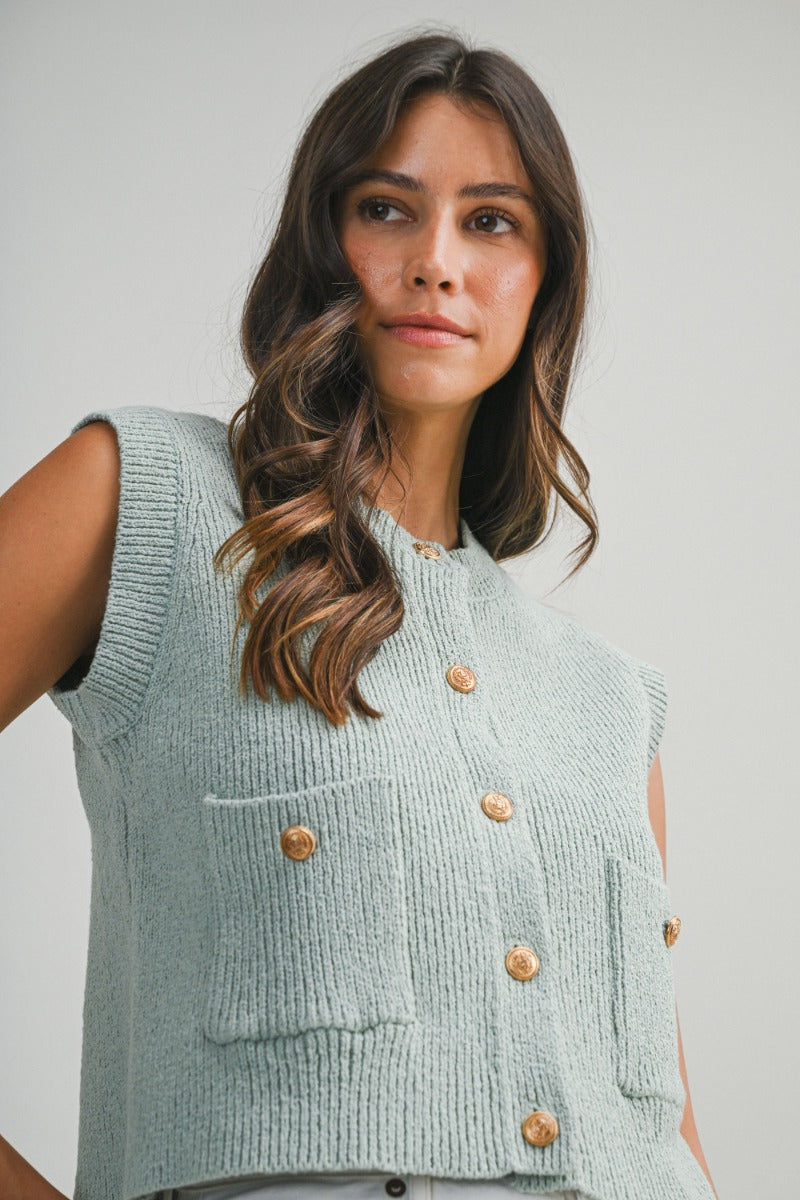 Jasmine Short Sleeve Sweater Vest